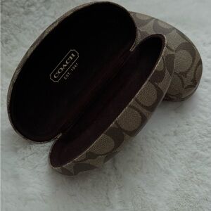 Coach Tan Signature Eyeglass Case